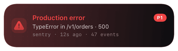 alert (urgent) Live Activity preview